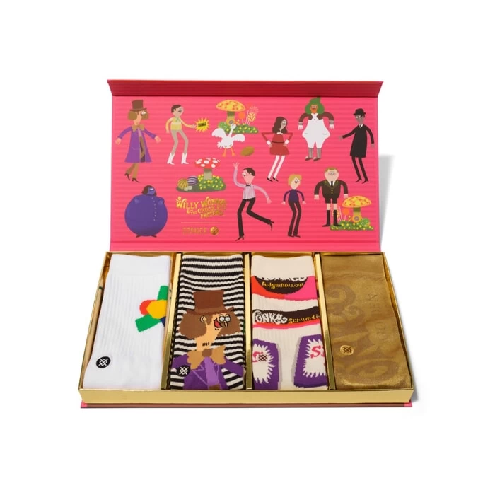 Stance Willy Wonka Box Set Willy Wonka Crew Socks In Multi 4 Stance Willy Wonka Box Set Willy Wonka Crew Socks In Multi - Image 2