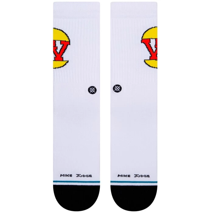 Stance Burgerworld Beavis And Butt-Head Crew Socks In White 4 Stance Burgerworld Beavis And Butt-Head Crew Socks In White - Image 2