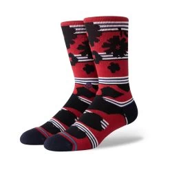 Stance Berner Crew Socks In Burgundy