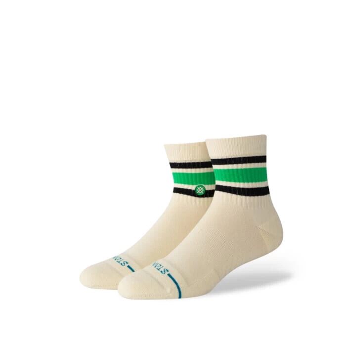 Stance Boyd Quarter Crew Socks In Green 3 Stance Boyd Quarter Crew Socks In Green