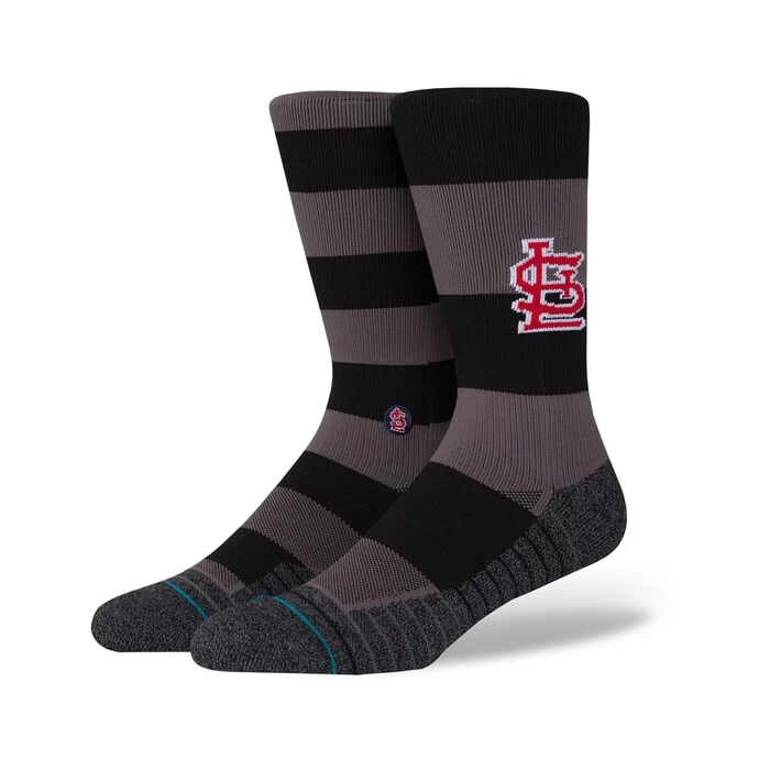 Stance Cardinals Nightshade MLB Crew Socks In Black 3 Stance Cardinals Nightshade MLB Crew Socks In Black