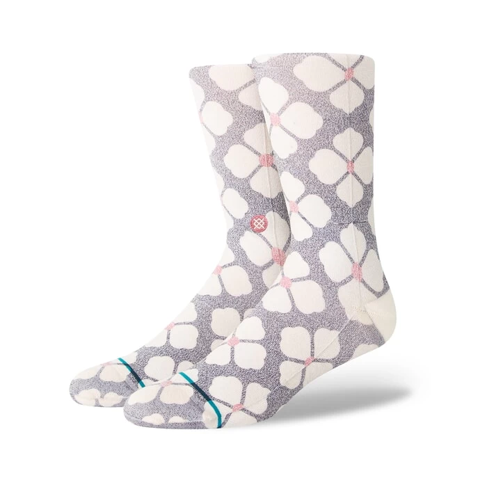 Stance Ceramic Crew Socks In Vintage White 3 Stance Ceramic Crew Socks In Vintage White