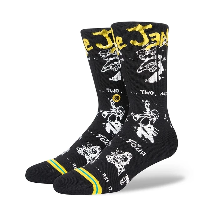 Stance Circle Jerks Circle Jerks Crew Socks In Yellow 3 Stance Circle Jerks Circle Jerks Crew Socks In Yellow