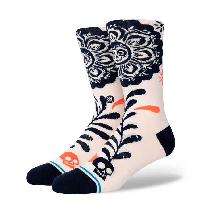 Stance Coco Planted Pixar Crew Socks In Canvas 3 Stance Coco Planted Pixar Crew Socks In Canvas