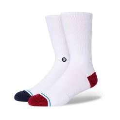 Stance Deboss Crew Socks In White