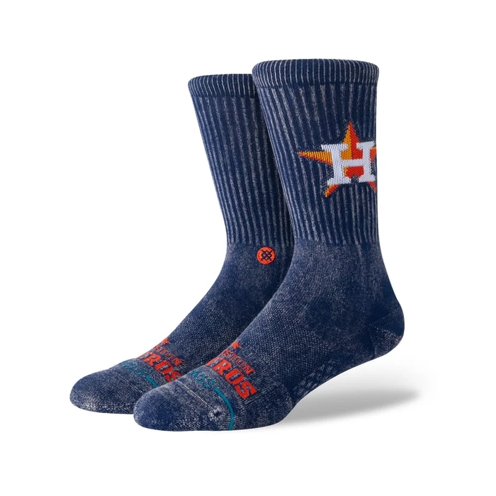 Stance Fade Houston Astros MLB Crew Socks In Navy 3 Stance Fade Houston Astros MLB Crew Socks In Navy