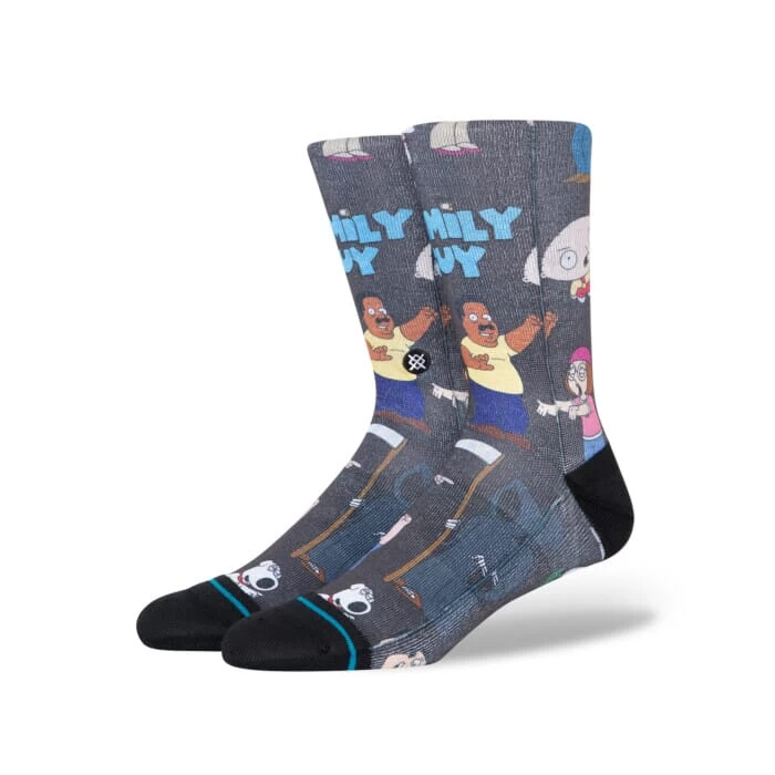 Stance Family Guy Family Guy Crew Socks In Black 3 Stance Family Guy Family Guy Crew Socks In Black