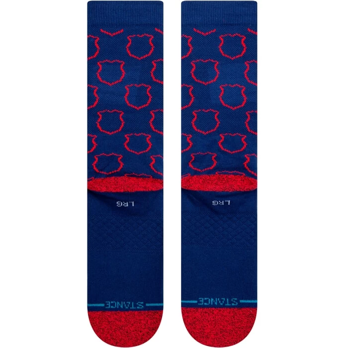 Stance Crest FC Barcelona Crew Socks In Navy 5 Stance Crest FC Barcelona Crew Socks In Navy - Image 3