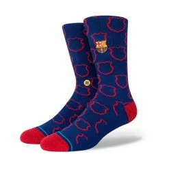 Stance Crest FC Barcelona Crew Socks In Navy