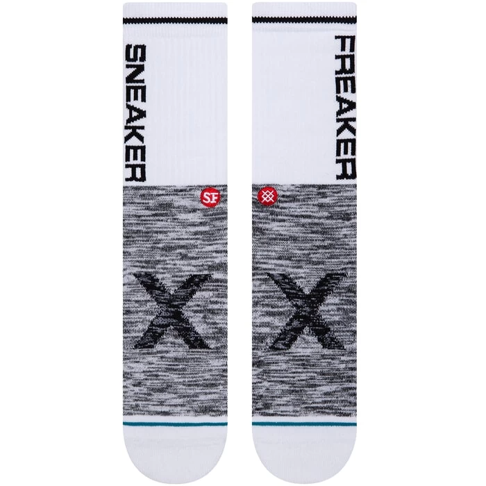 Stance Freaker Sneaker Freaker Crew Socks In White 4 Stance Freaker Sneaker Freaker Crew Socks In White - Image 2