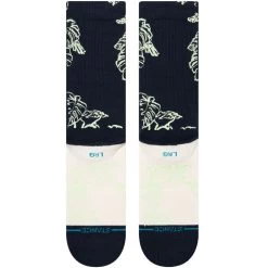 Stance Haiku Garden Crew Socks In Navy -Stance stance haiku garden crew socks navy a556b23hai nvy b2 4ismz2uiiadthpsw