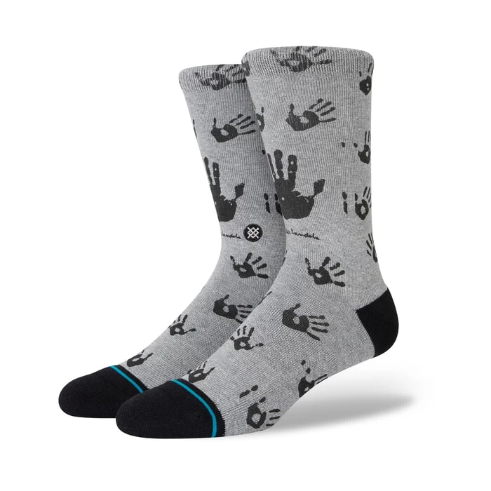 Stance House Of Mandela Crew Socks In Grey 3 Stance House Of Mandela Crew Socks In Grey