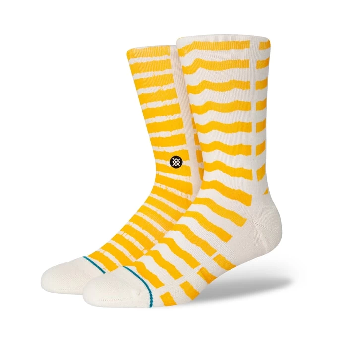 Stance Im Lost B. Thom Stevenson Crew Socks In Off White 3 Stance Im Lost B. Thom Stevenson Crew Socks In Off White