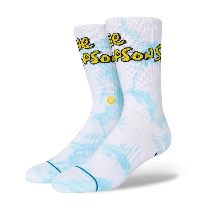 Stance Intro The Simpsons Crew Socks In White 3 Stance Intro The Simpsons Crew Socks In White