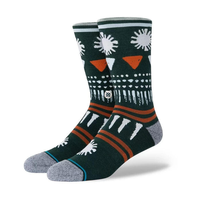 Stance Kirkja Crew Socks In Green 3 Stance Kirkja Crew Socks In Green