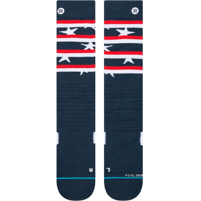 Stance Land Of The Free Snow Socks In Navy 4 Stance Land Of The Free Snow Socks In Navy - Image 2