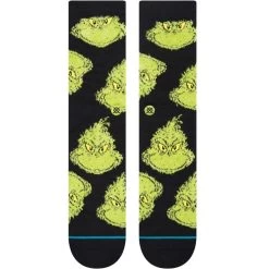 Stance Mean One The Grinch Christmas Crew Socks In Black 6 Stance Mean One The Grinch Christmas Crew Socks In Black -Stance stance mean one christmas casual socks black a555d22mea blk b1 nltgwefdmtb2i38u