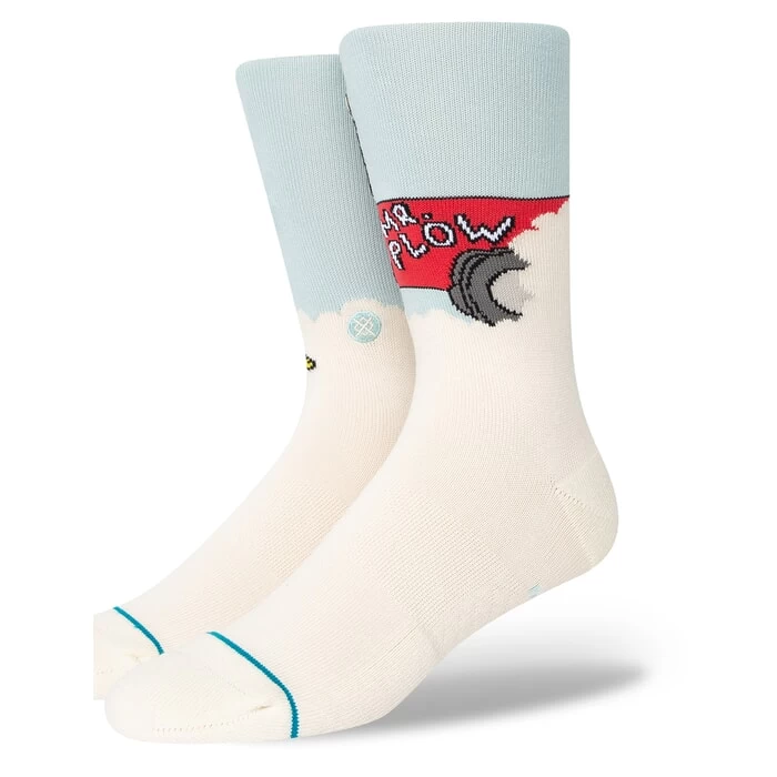 Stance Mr Plow The Simpsons Crew Socks In Light Blue 3 Stance Mr Plow The Simpsons Crew Socks In Light Blue