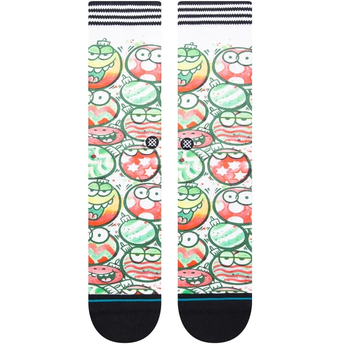 Stance Ornament Kevin Lyons Christmas Crew Socks In White 4 Stance Ornament Kevin Lyons Christmas Crew Socks In White - Image 2