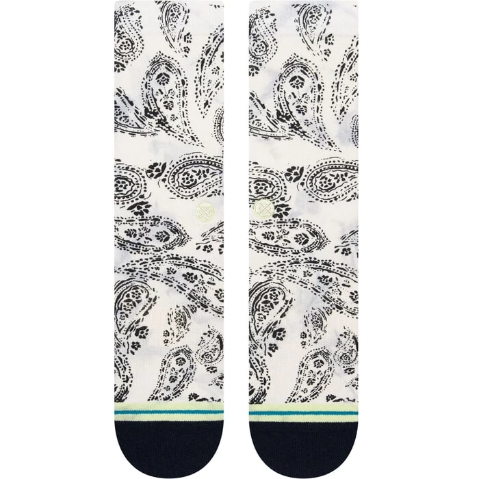 Stance Paizley Crew Socks In Vintage White 4 Stance Paizley Crew Socks In Vintage White - Image 2