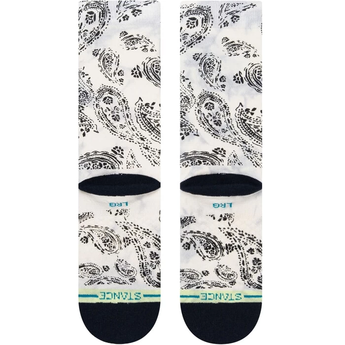 Stance Paizley Crew Socks In Vintage White 5 Stance Paizley Crew Socks In Vintage White - Image 3