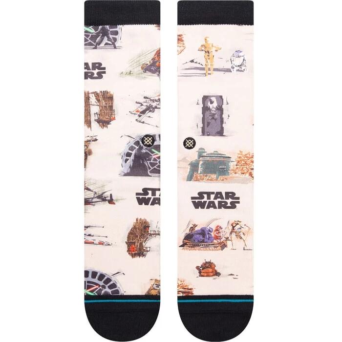 Stance ROTJ Star Wars Crew Socks In Sand 4 Stance ROTJ Star Wars Crew Socks In Sand - Image 2