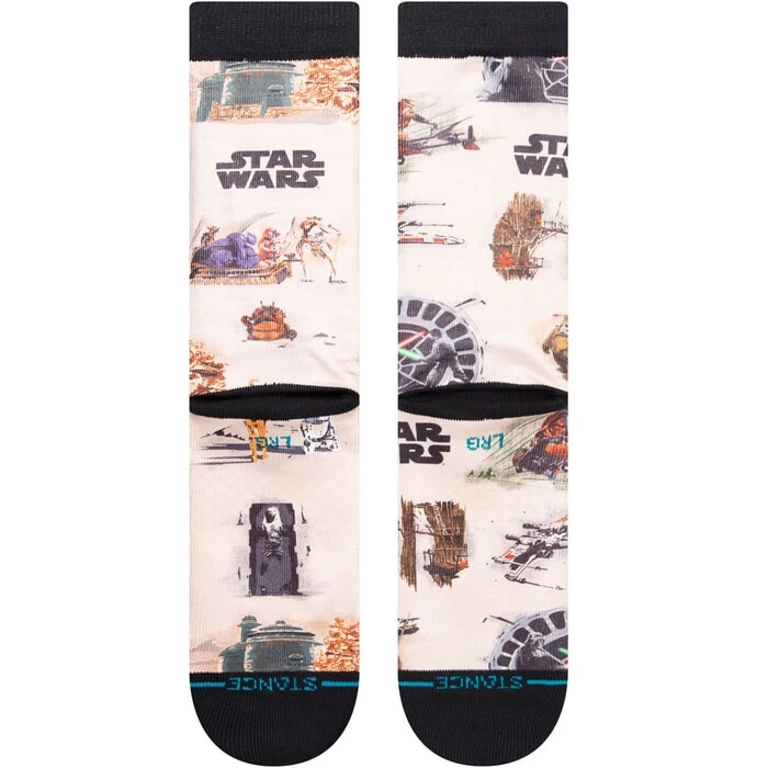 Stance ROTJ Star Wars Crew Socks In Sand 5 Stance ROTJ Star Wars Crew Socks In Sand - Image 3