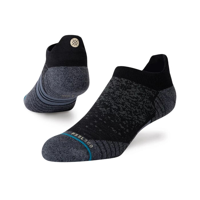 Stance Run Wool Tab No Show Socks In Black 3 Stance Run Wool Tab No Show Socks In Black
