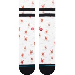 Stance Shranta Christmas Crew Socks In Off White -Stance stance shranta christmas casual socks off white a555d22shr ofw b1 jvjocppuu3kvhq9b