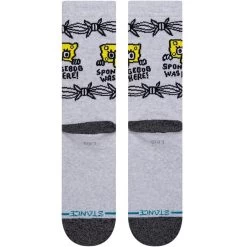 Stance Bob Was Here Spongebob Crew Socks In Heathergrey 7 Stance Bob Was Here Spongebob Crew Socks In Heathergrey -Stance stance spongebob bob was here crew socks heathergrey a558a21bwh hgr b2 aebn5f3ksdnyyvks