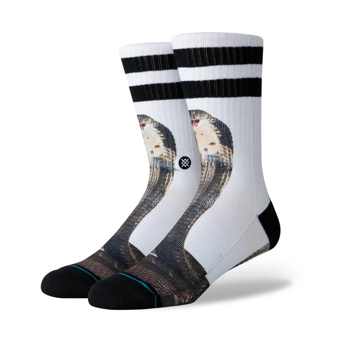 Stance Sssteven Crew Socks In White 3 Stance Sssteven Crew Socks In White