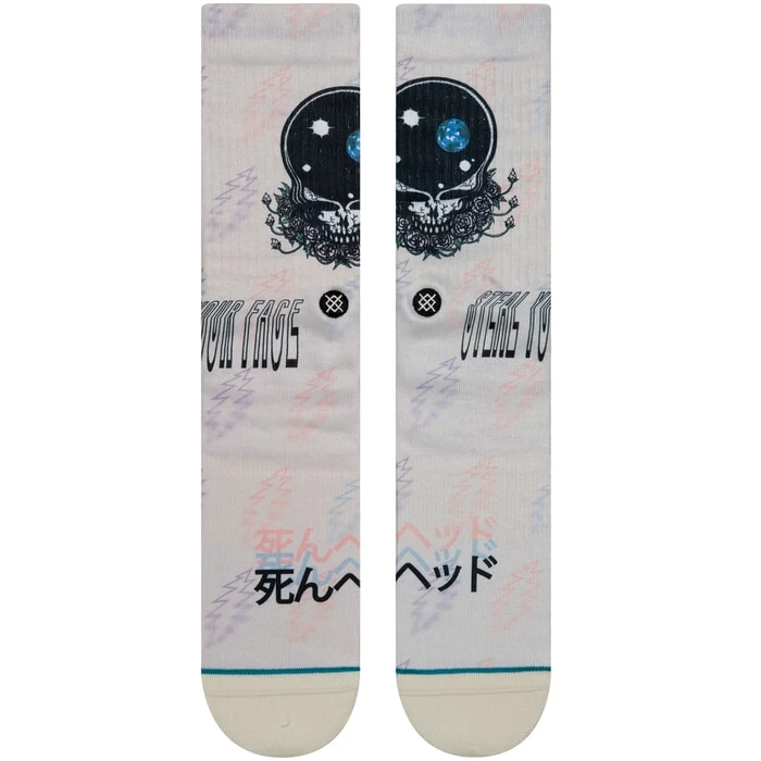 Stance Steal Your Face Crew Socks In Natural 4 Stance Steal Your Face Crew Socks In Natural - Image 2