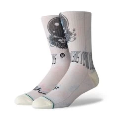 Stance Steal Your Face Crew Socks In Natural