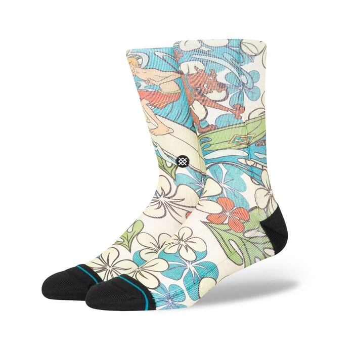 Stance Surfs Up Shaggy Scooby Doo Crew Socks In Blue 3 Stance Surfs Up Shaggy Scooby Doo Crew Socks In Blue