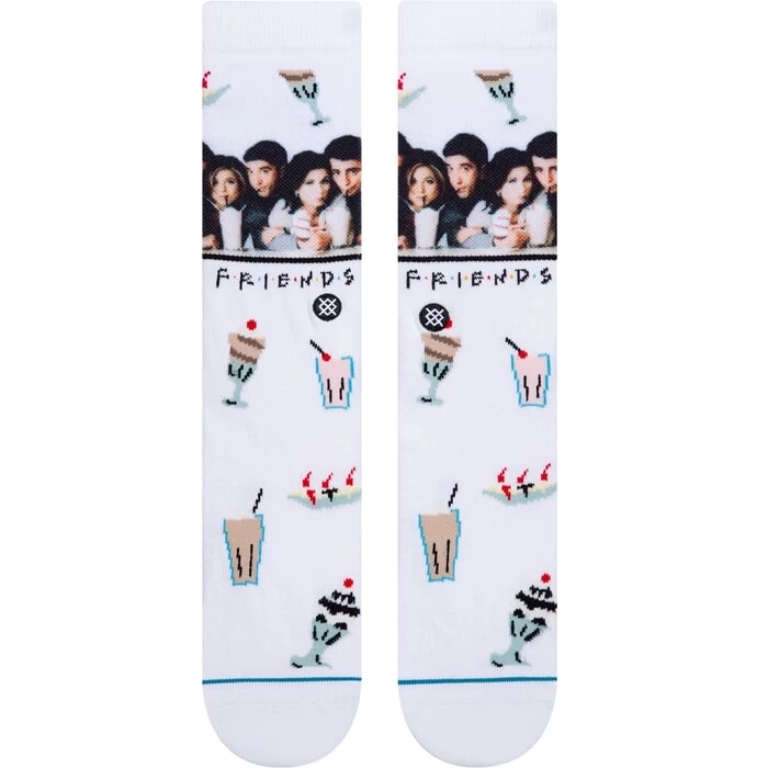 Stance The One With The Diner Friends Crew Socks In White 4 Stance The One With The Diner Friends Crew Socks In White - Image 2