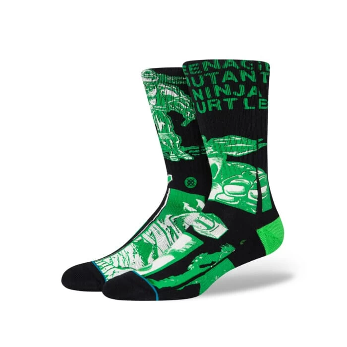 Stance TMNT Teenage Mutant Ninja Turtles Crew Socks In Black 3 Stance TMNT Teenage Mutant Ninja Turtles Crew Socks In Black