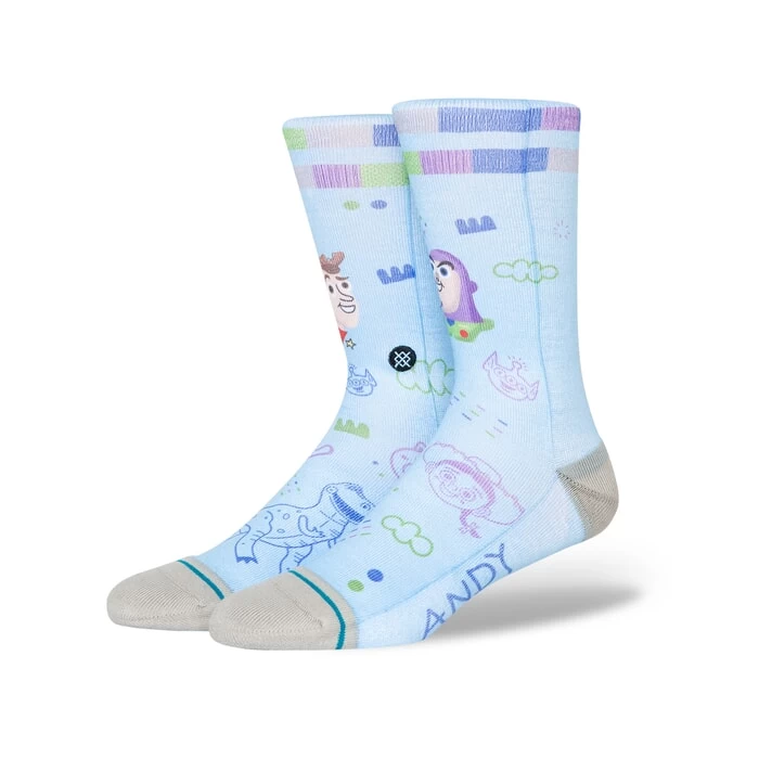 Stance Toy Story Disney By R Bubnis Crew Socks In Blue 3 Stance Toy Story Disney By R Bubnis Crew Socks In Blue