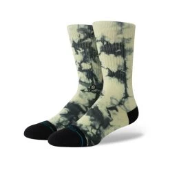 Stance Well Worn Crew Socks In Green Black