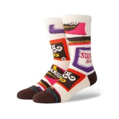 Stance Wonka Bars Willy Wonka Crew Socks In Brown